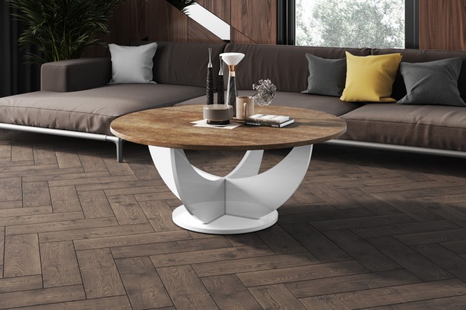 CAPRI 100 round coffee table (high gloss/different colours)